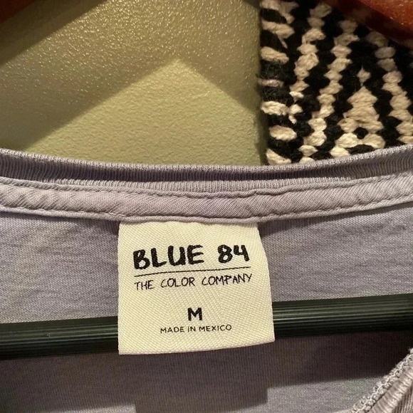 BLUE 84 BIG SKY MONTANA GRAY PURPLE LONG SLEEVE GRAPHIC TOP SIZE M - Picture 3 of 4